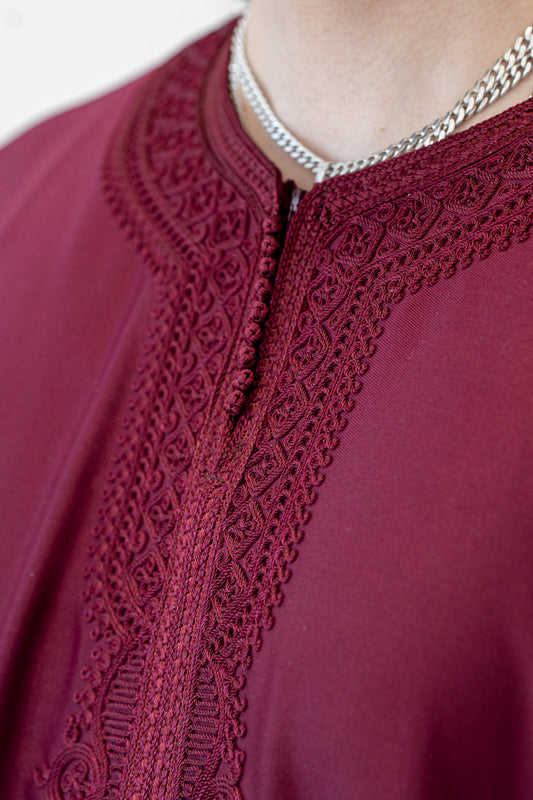 Majestic Maroon Gandoura