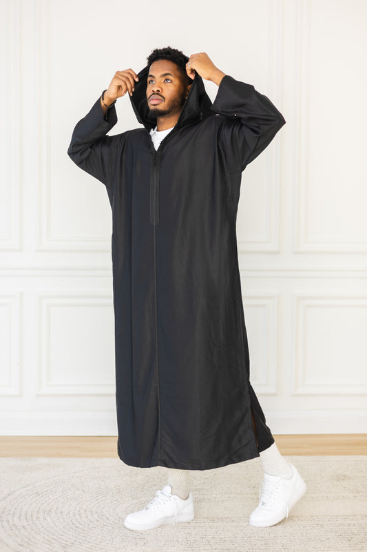 Jet Black Djellaba