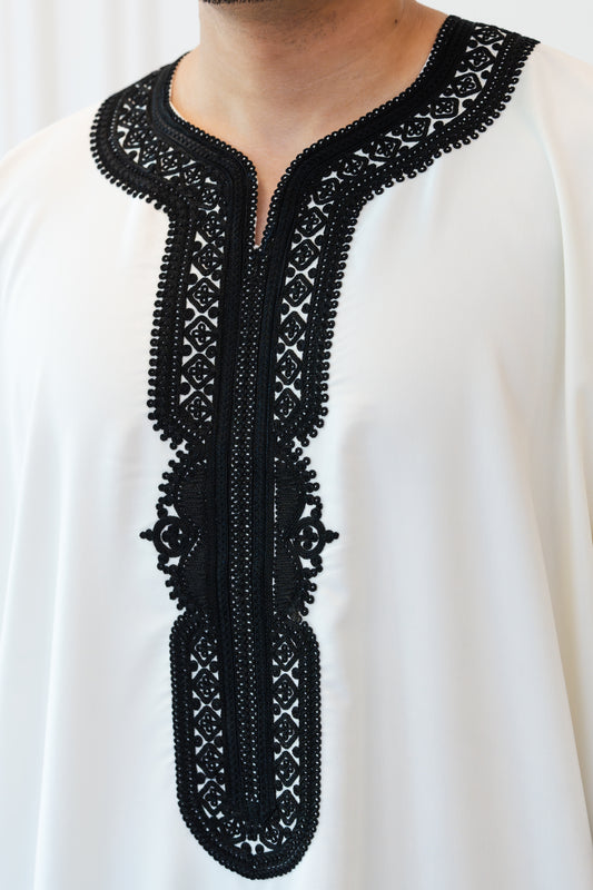 Tuxedo White Gandoura