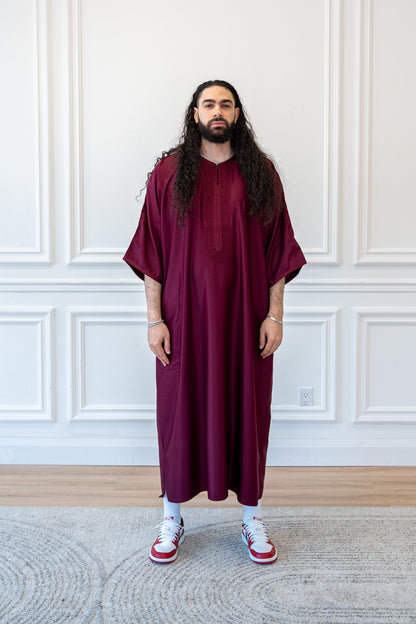 Majestic Maroon Gandoura