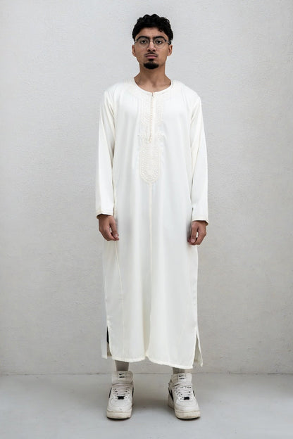 Pearl White Kaftan